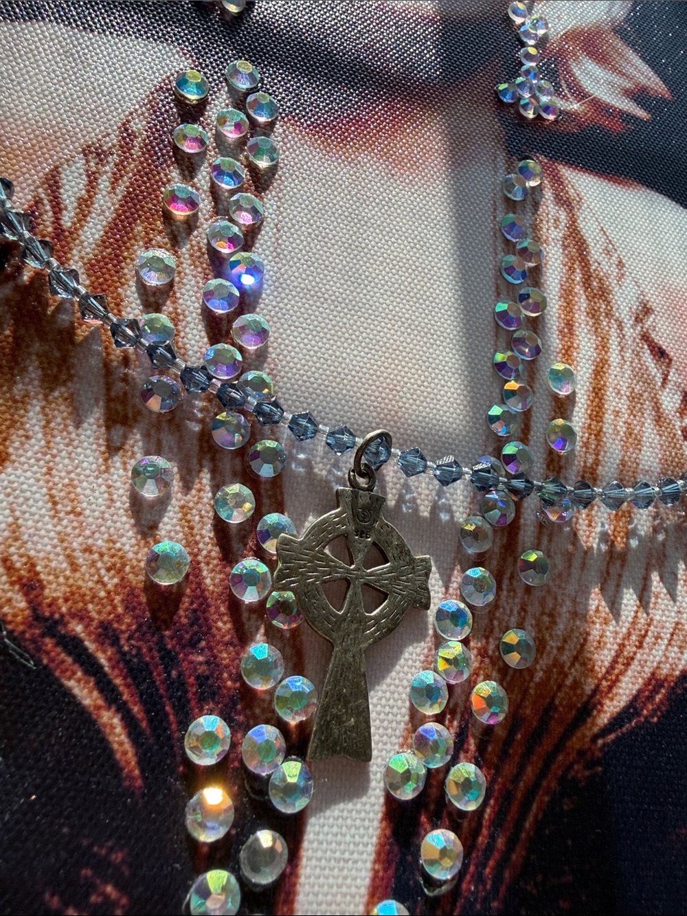 Silver Celtic Cross Pendant Necklace - Silver